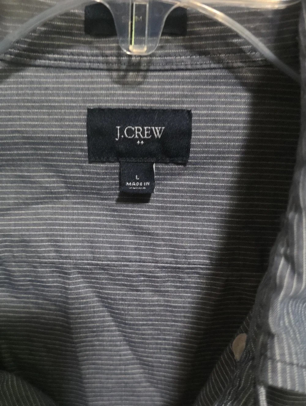 J. Crew Slim Striped Button Up Shirt Sz L